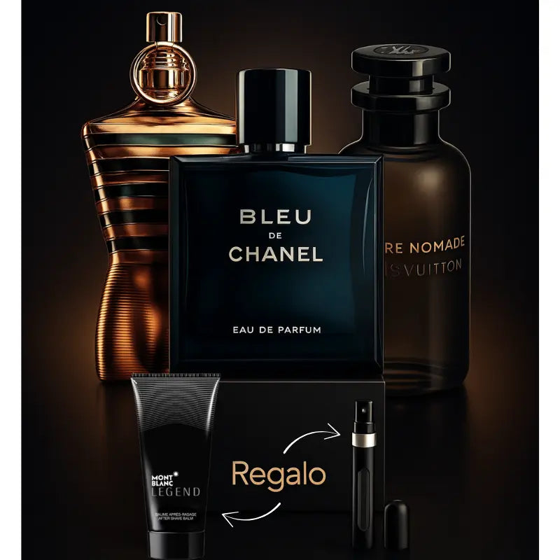Kit 3 Perfumes Bleu, Le Male Elixir, Ombre Nomad