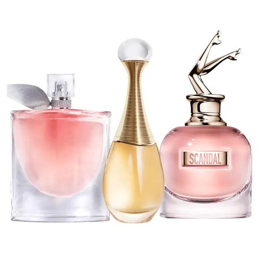 Kit 3 Perfumes Jadore, Scandal, La Vie Est Belle 100ml