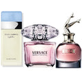 Kit 3 Perfumes Scandal, Bright Crystal, Light Blue 100ml