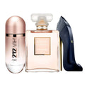 Kit 3 perfumes Good Girl, 212 Vip Rosé, Mademoiselle