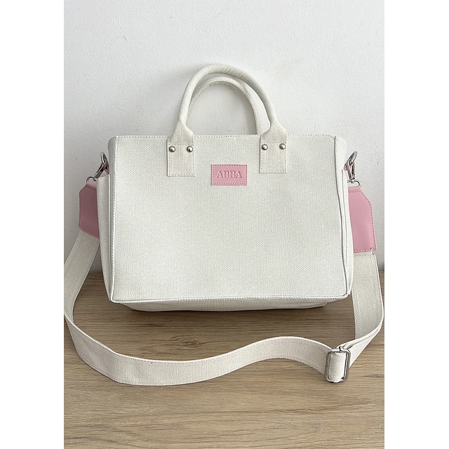 Bolso de cuero vegano premium ABBA Pocket blanco ®